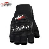 Gloves Alloy Steel Motocross Unisex Half Finger M -Xl